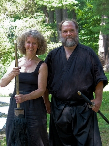 Barbara Bash and Bob WIng: Instructors for the Big Brush  and Sword Workshop